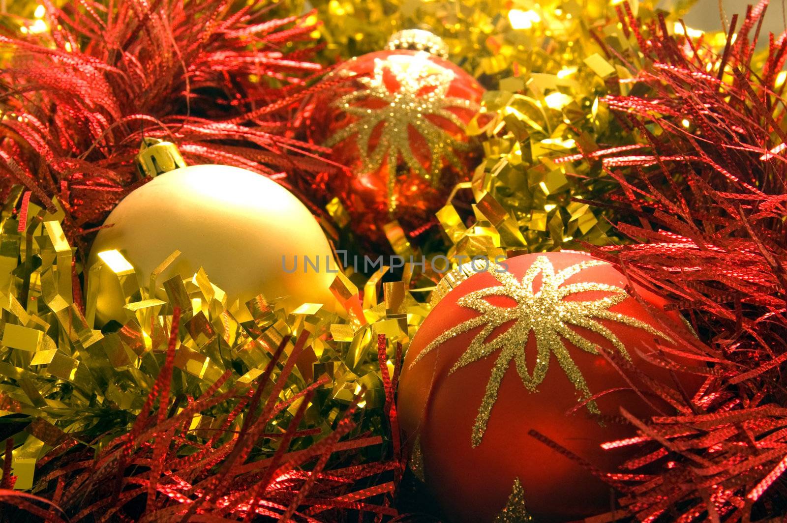 A Colourful Festive Christmas Tree Decorations Photo