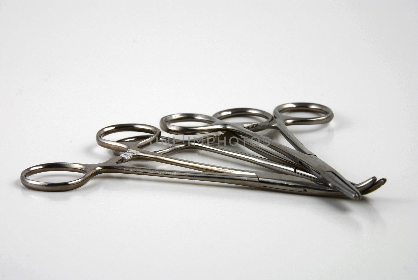 Stock pictures of hemostats used in surgical practice