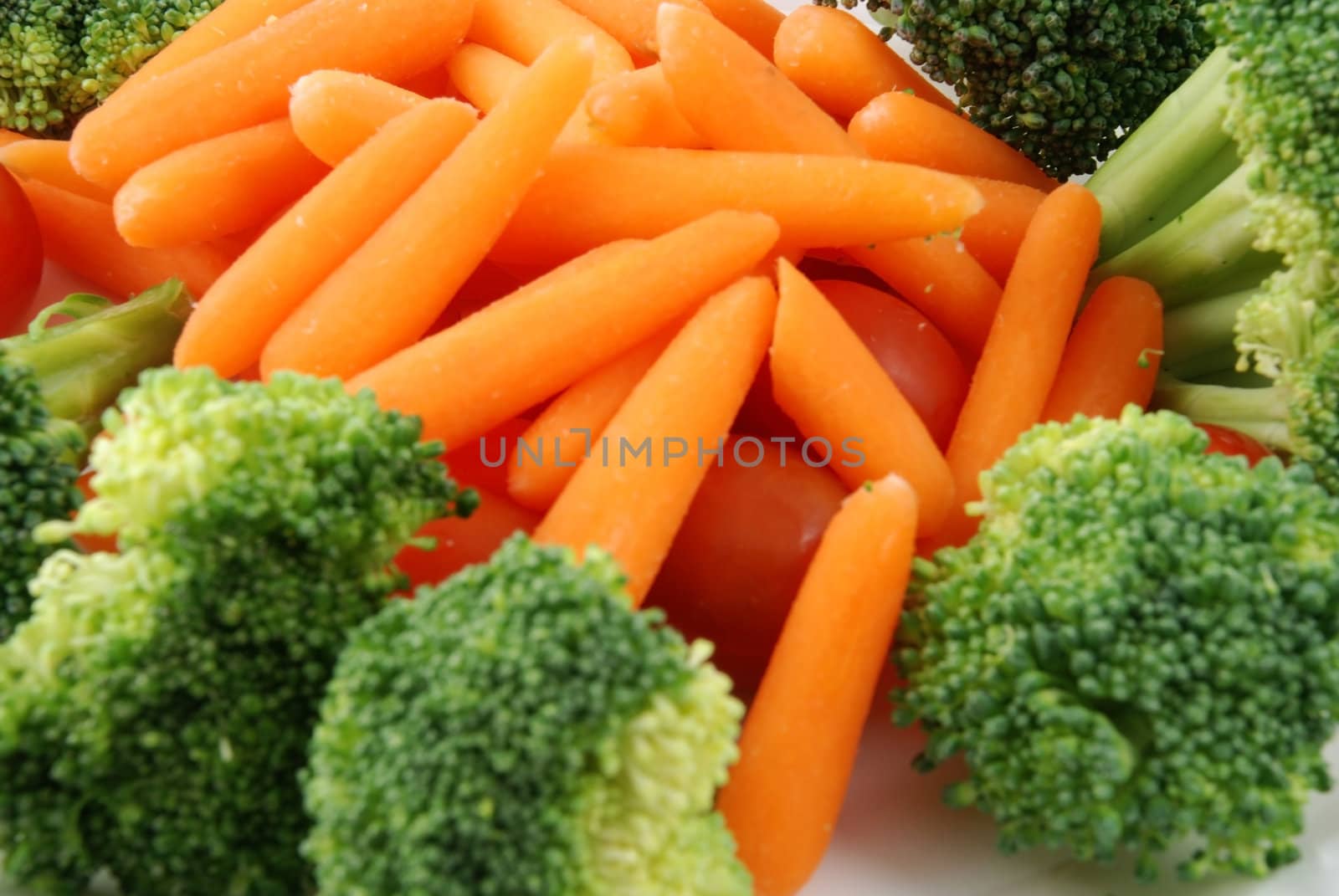 Stock pictures of vegetables ready to be eaten in a tray