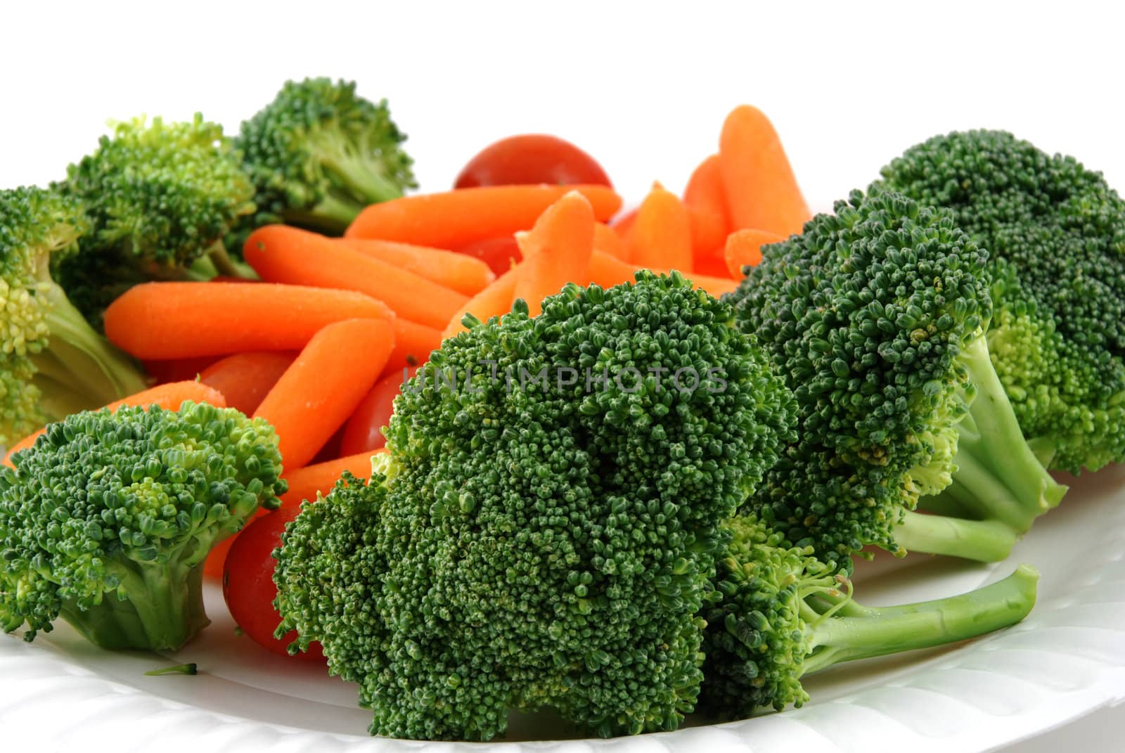 Stock pictures of vegetables ready to be eaten in a tray