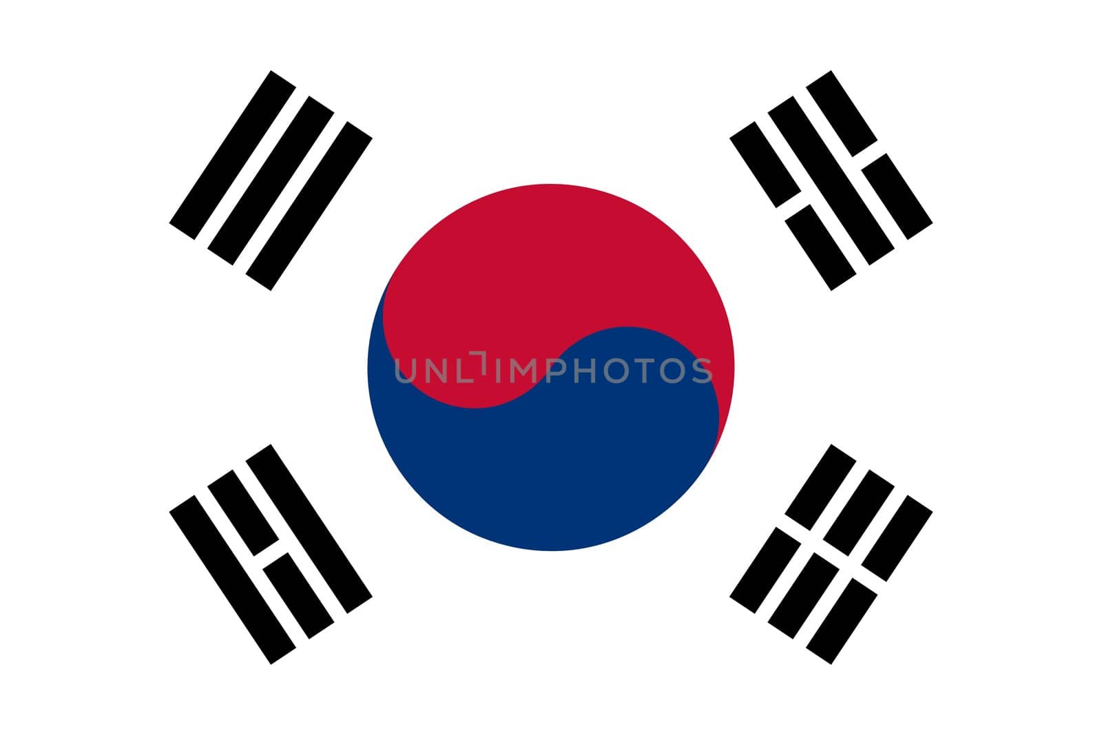 The national flag of South Korea