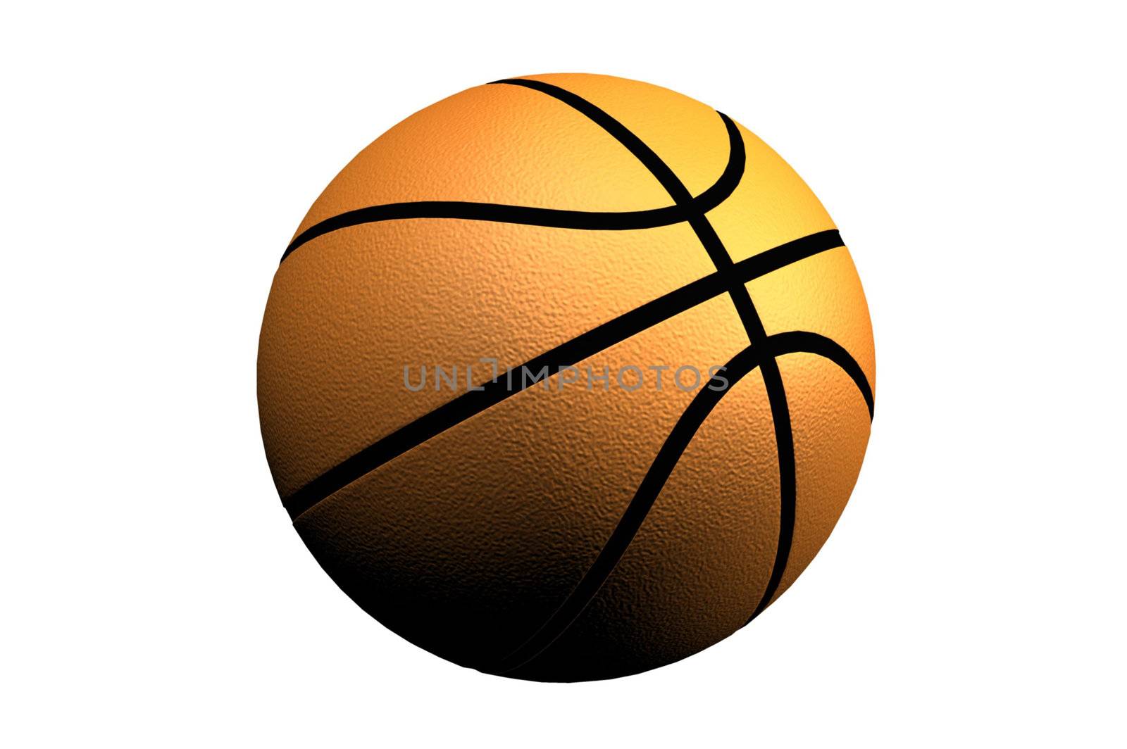 A Colourful 3d Rendered Isolated Basketball Illustration