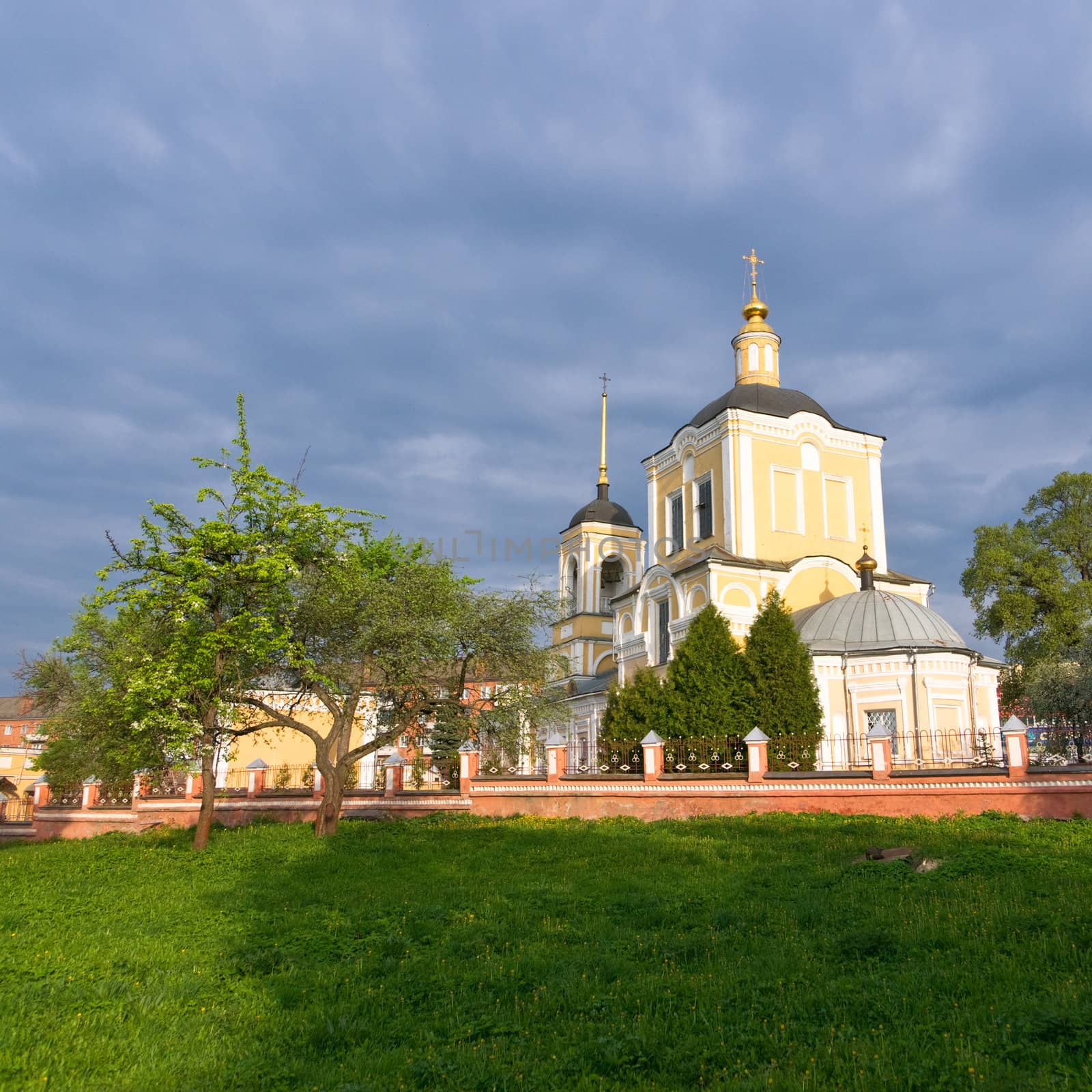 Orthodox russian church in summer landscape