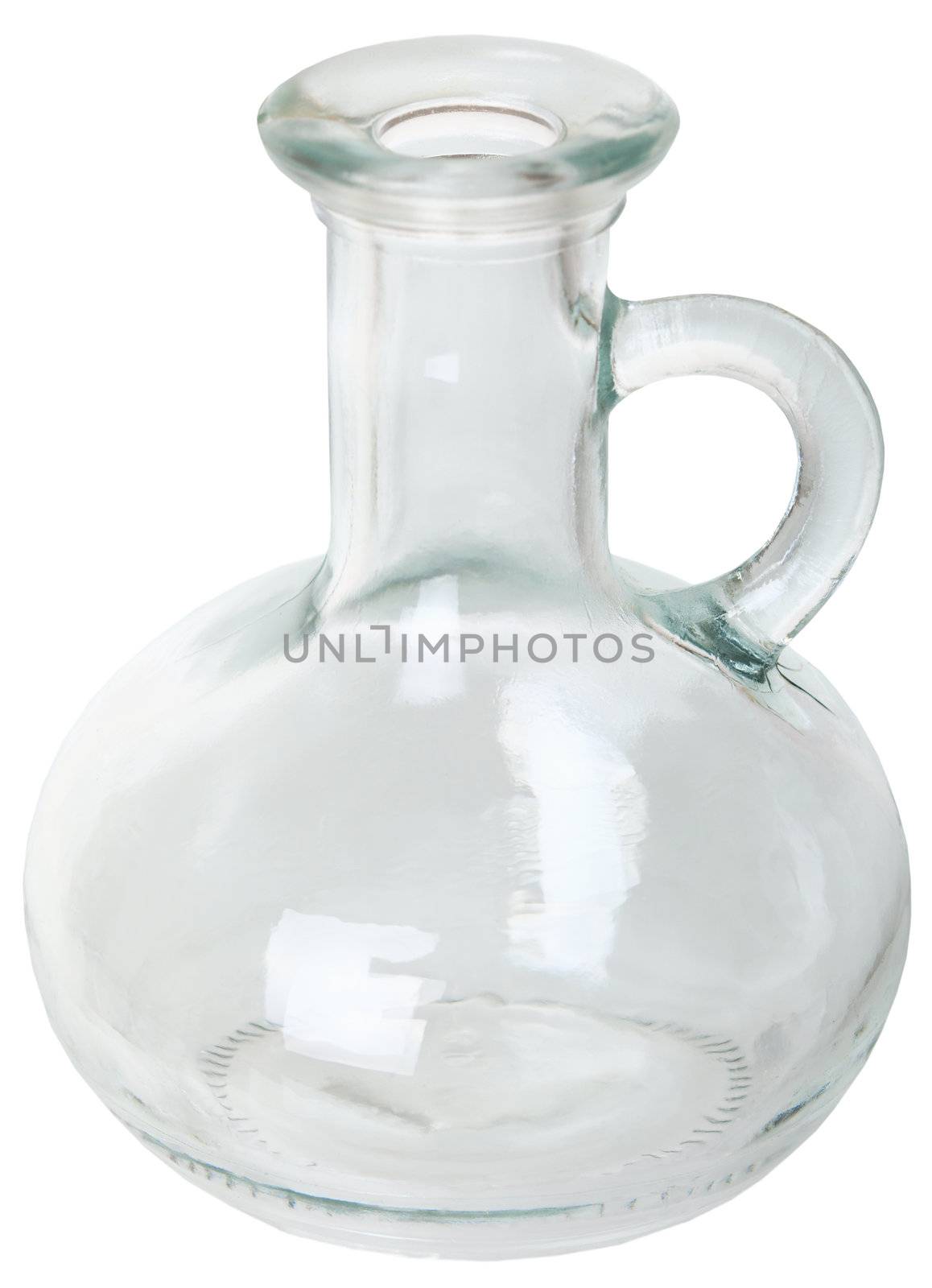 Special vessel for vegetable oil on isolated a white background