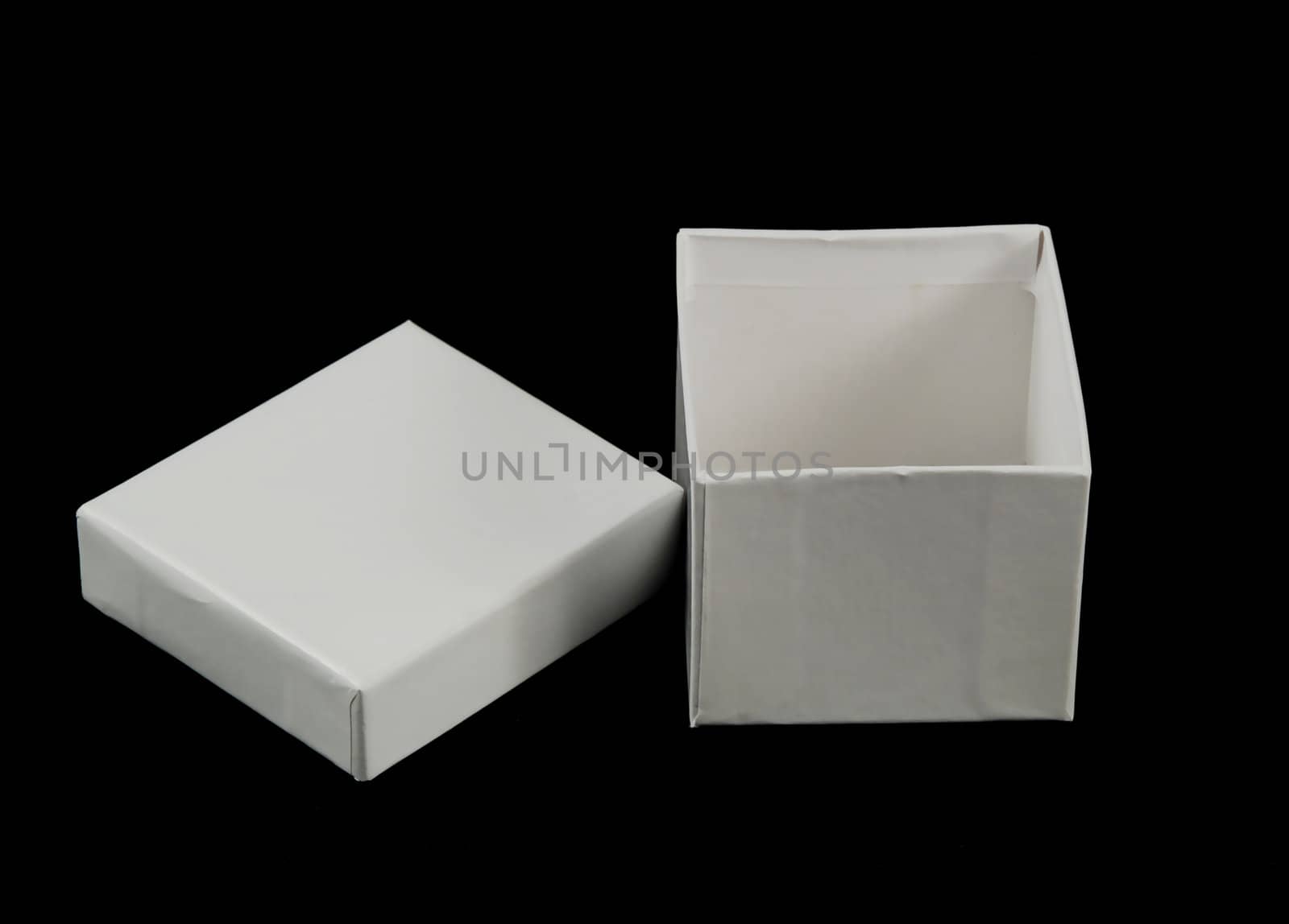 pictures of a square and white cardboard box