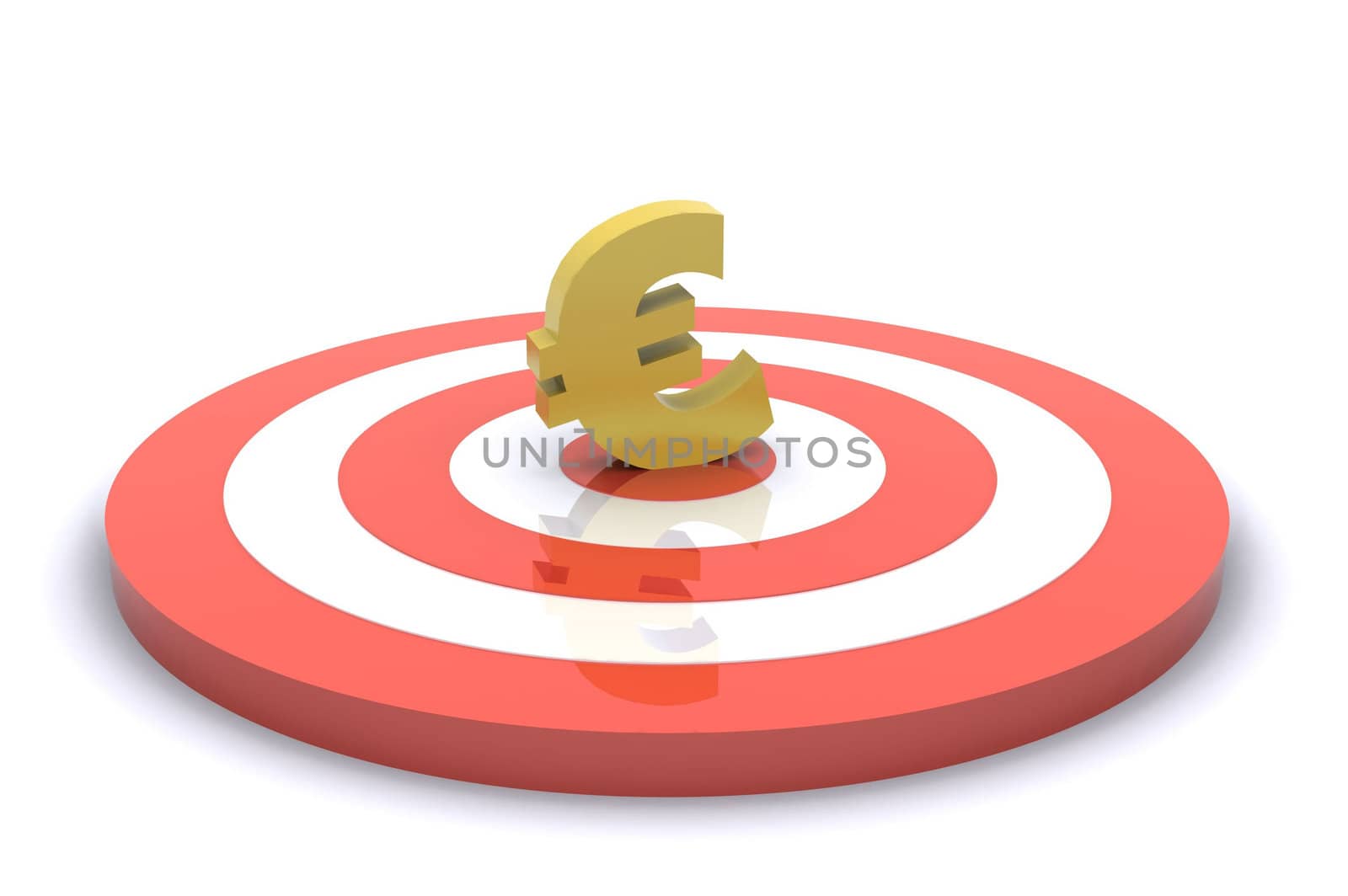 A Colourful 3d Rendered Hitting Targets (Euro) Illustration