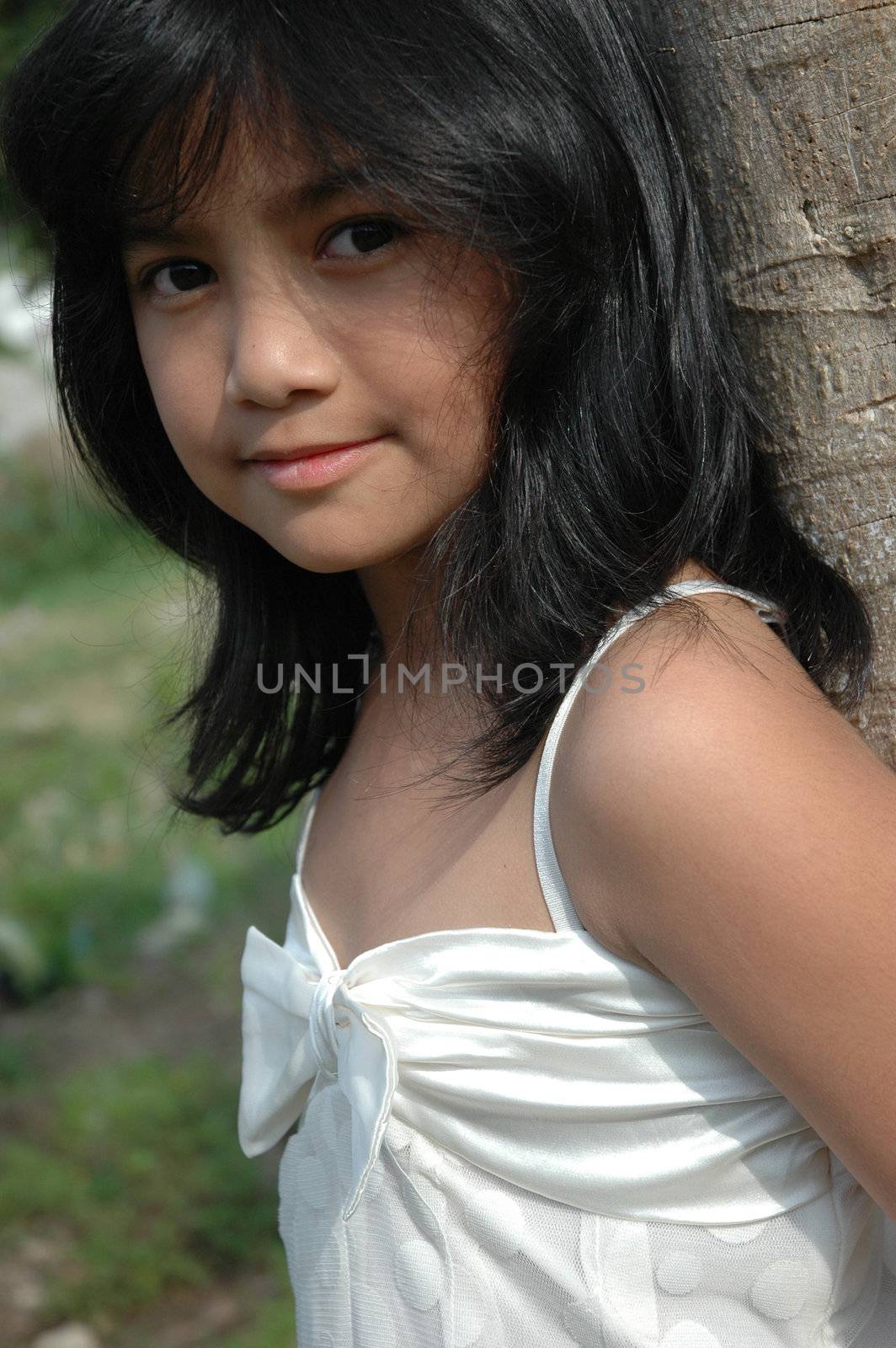 little asian girl with nice and cute face