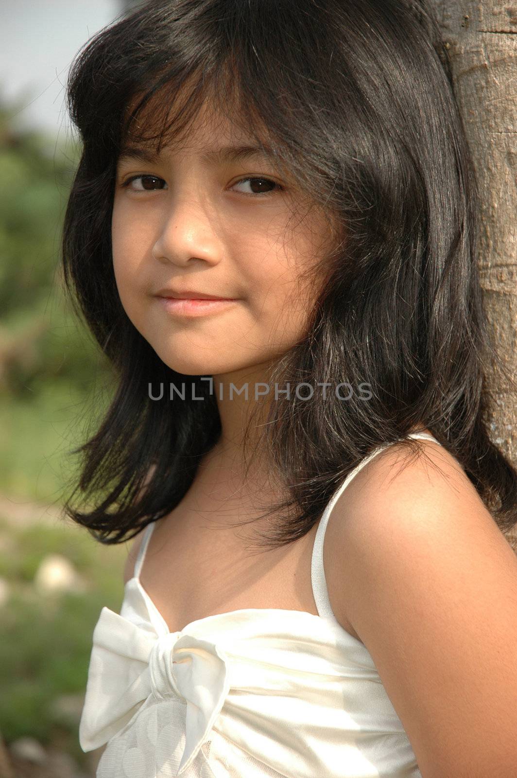 little asian girl with nice and cute face