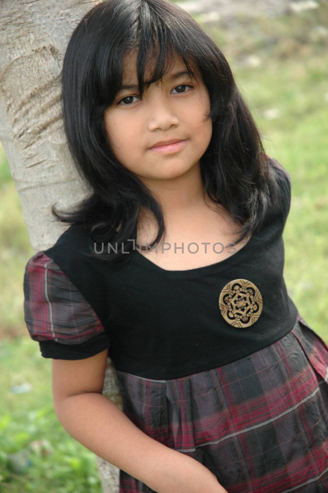 little asian girl with nice and cute face