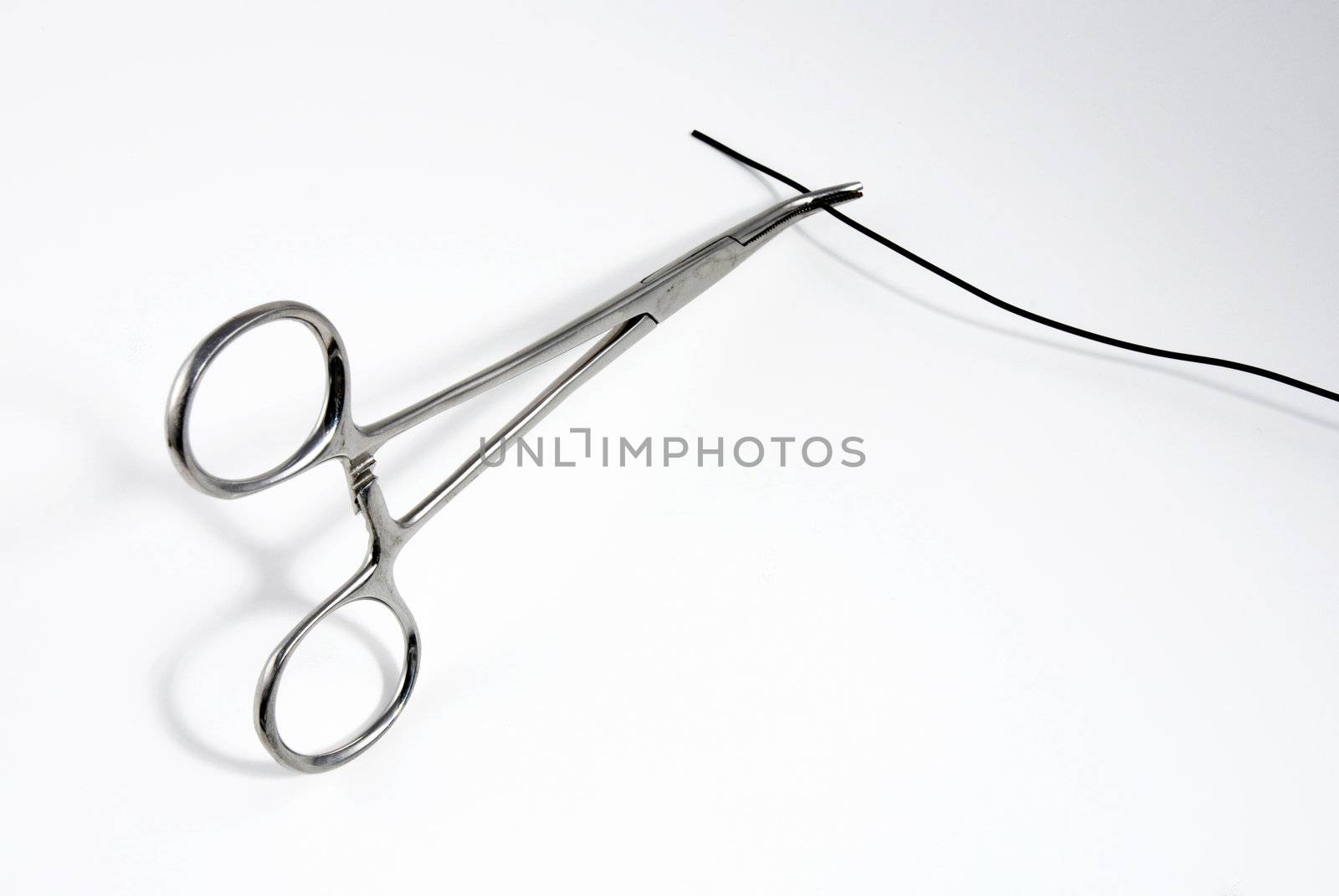 Stock pictures of hemostats used in surgical practice