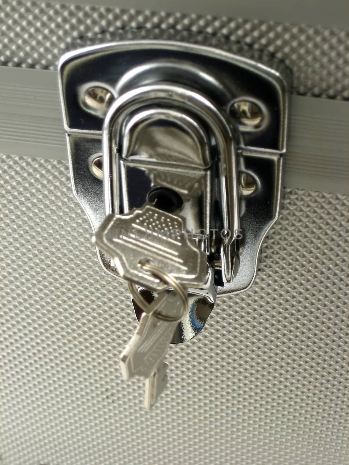 Box with lock and keys