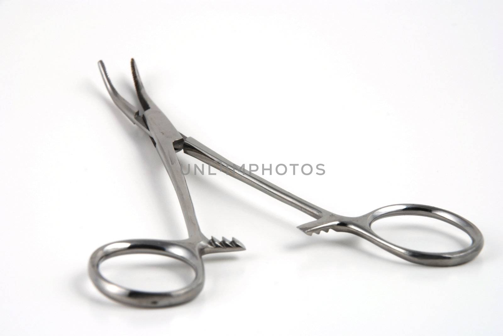 Stock pictures of hemostats used in surgical practice