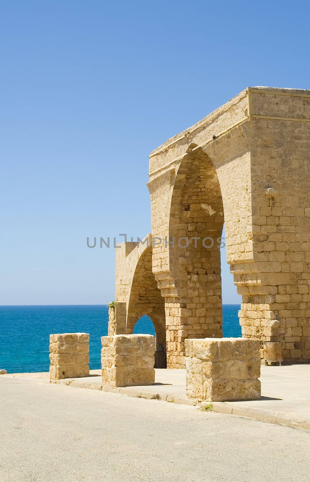 Ruins of the old Turkish custom. Ahziv.Israel