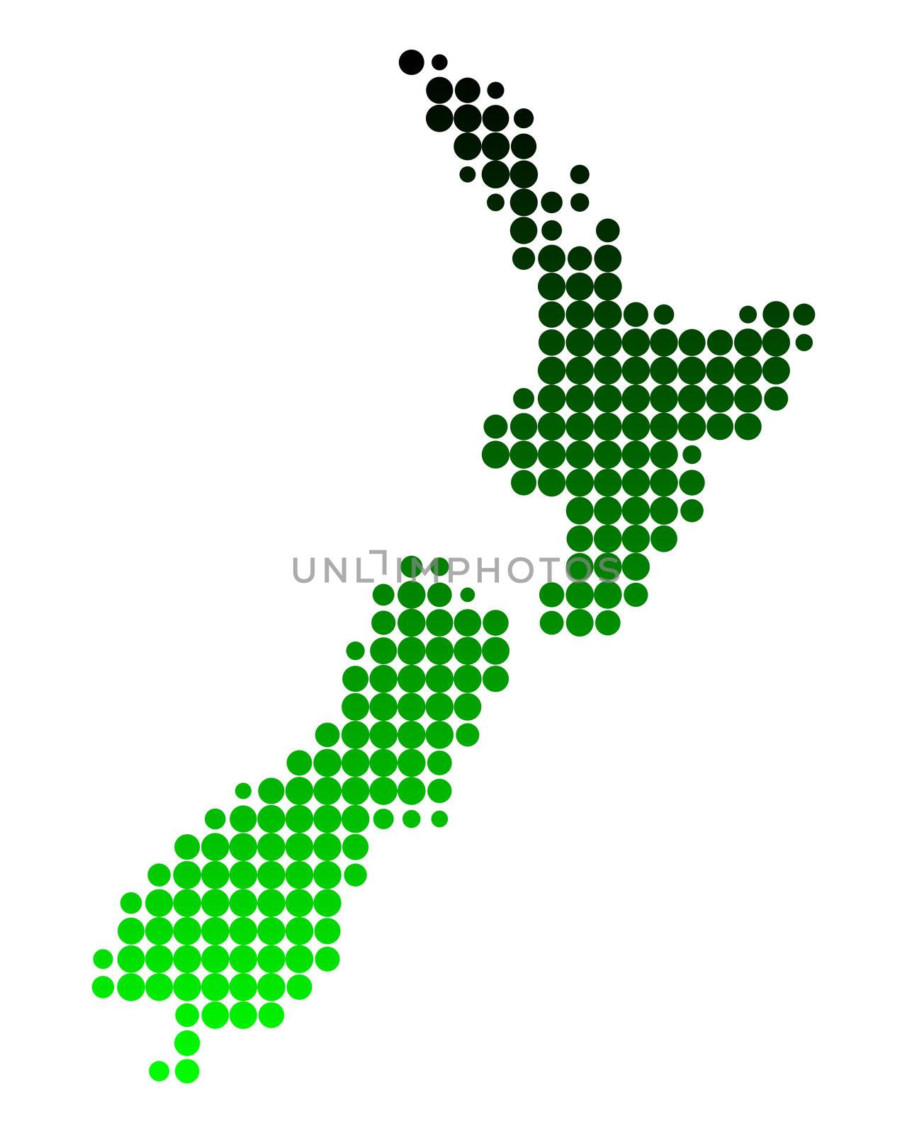 Map of New Zealand by rbiedermann