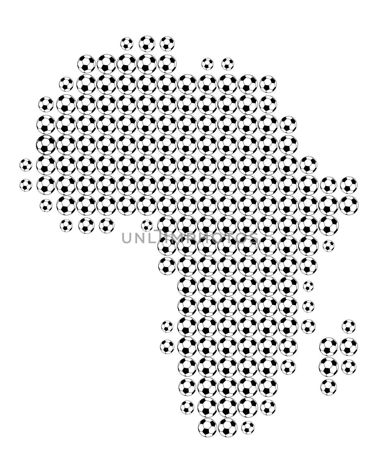 Map of Africa in soccer balls by rbiedermann