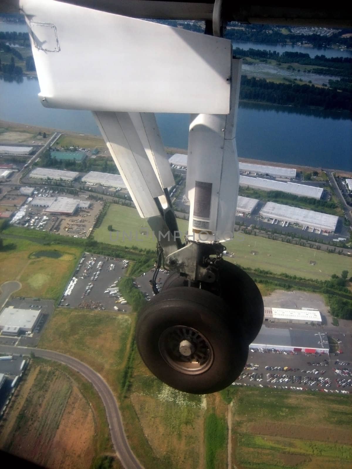 Pictures of an airplane ready for landing