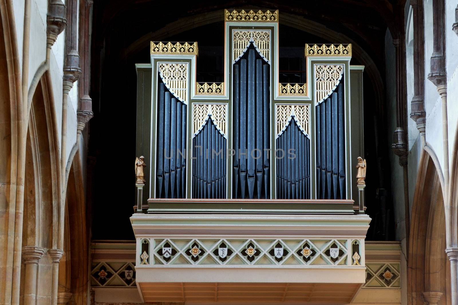 Church organ in parish church