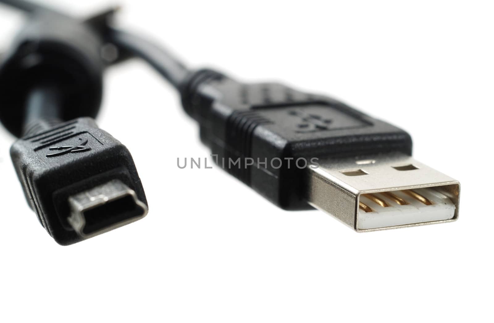stock pictures of an USB cable and connector