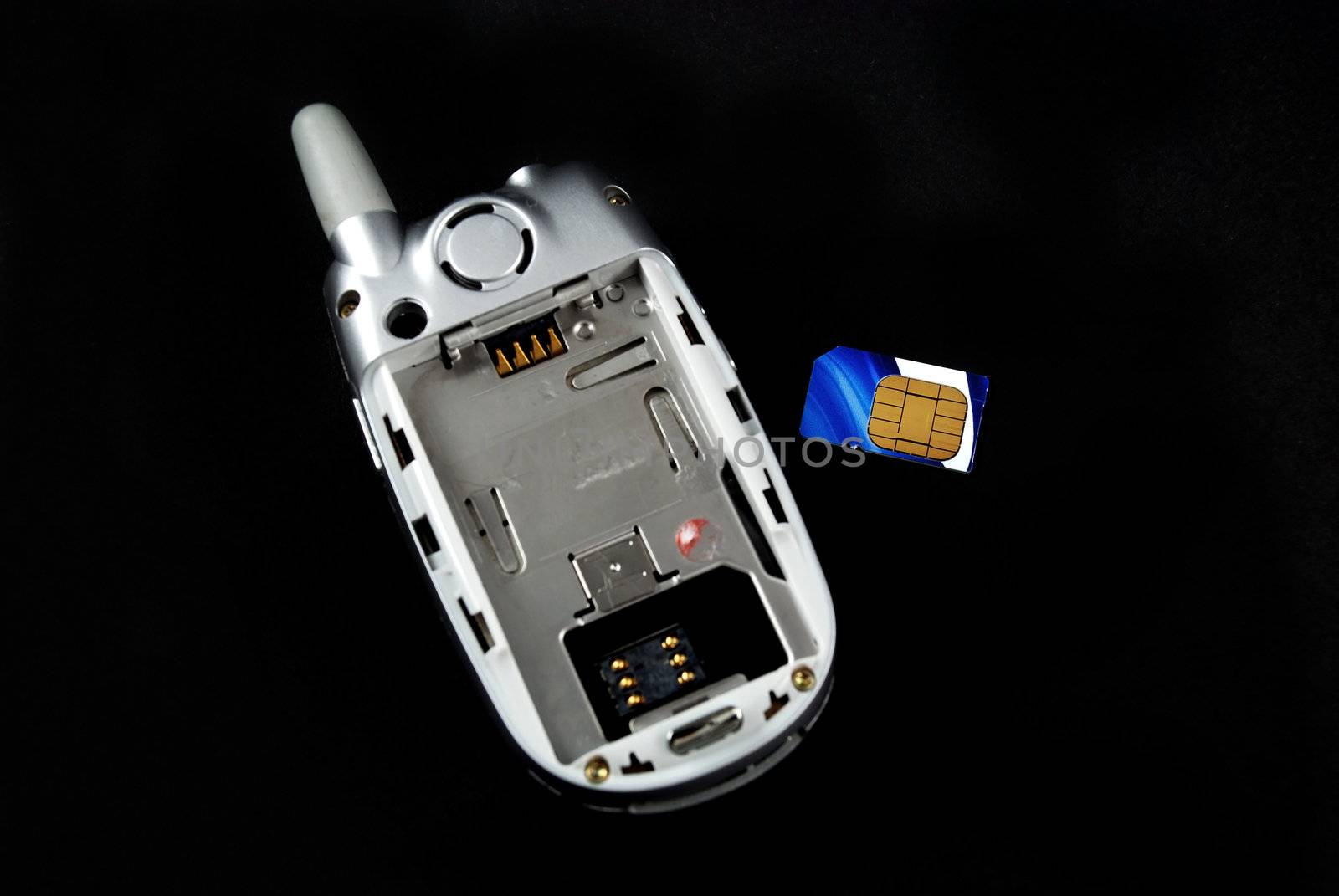 stock pictures of the components for a typical cell phone