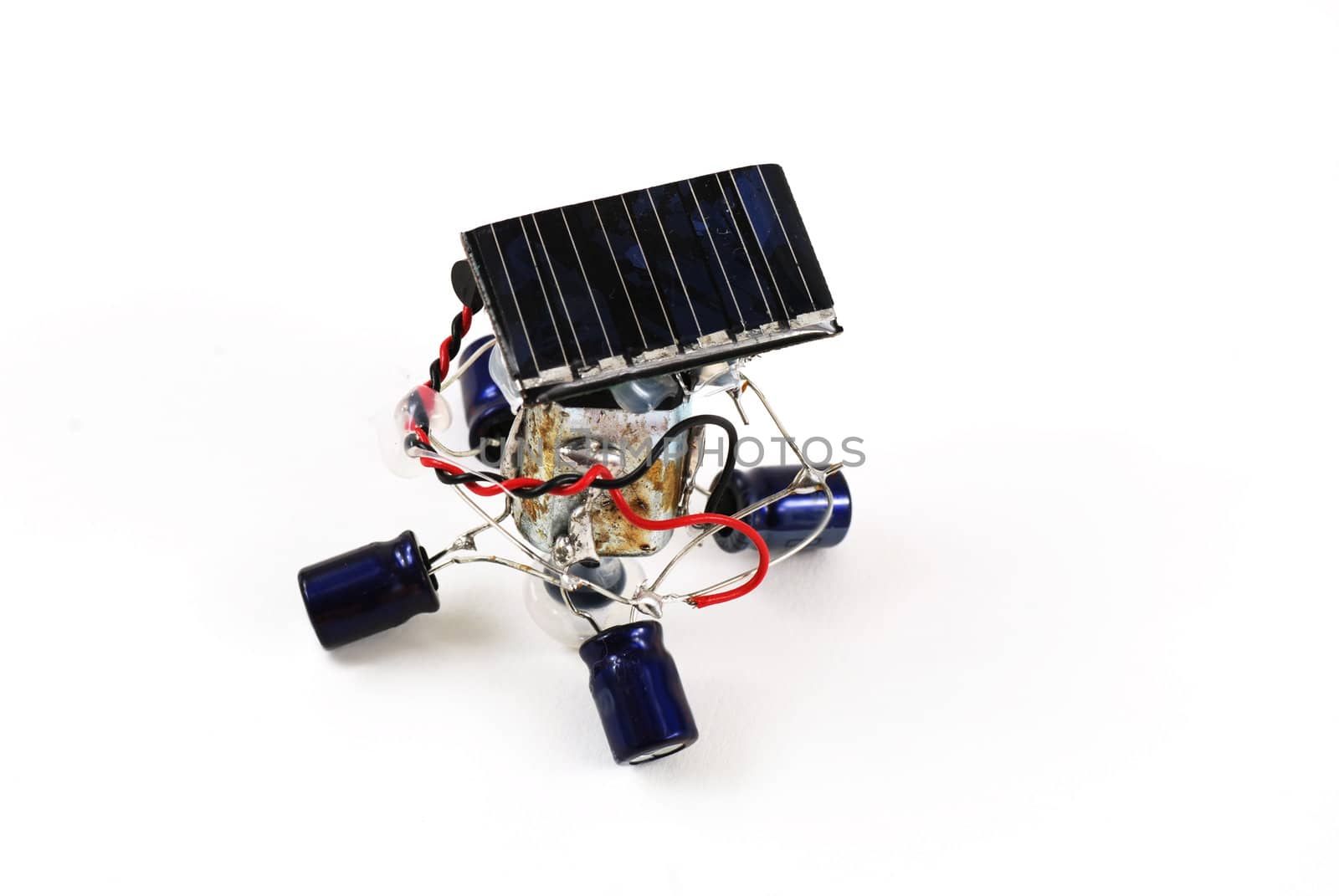 stock pictures of a robot powered by solar energy