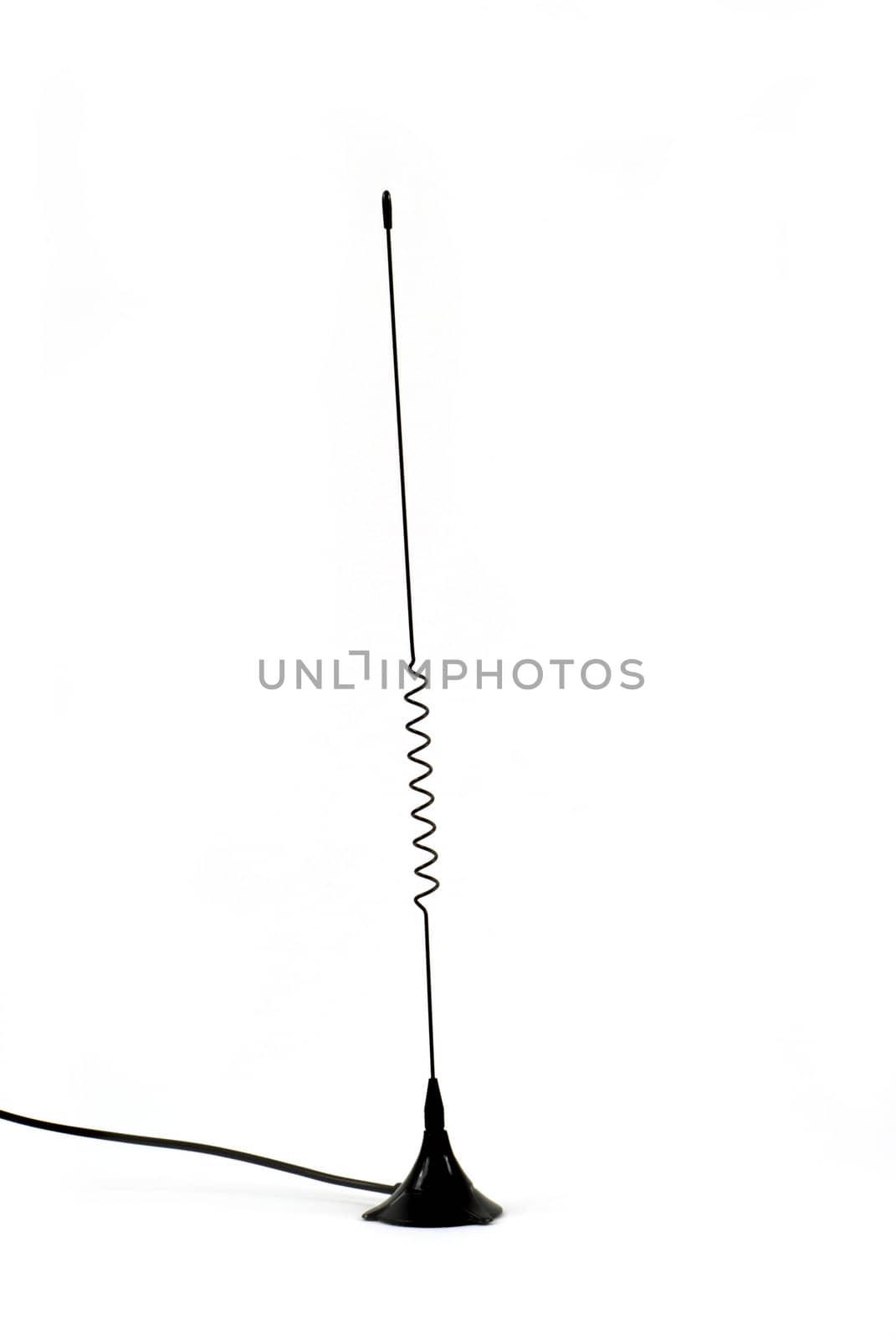 stock pictures of a communications antenna with a coil