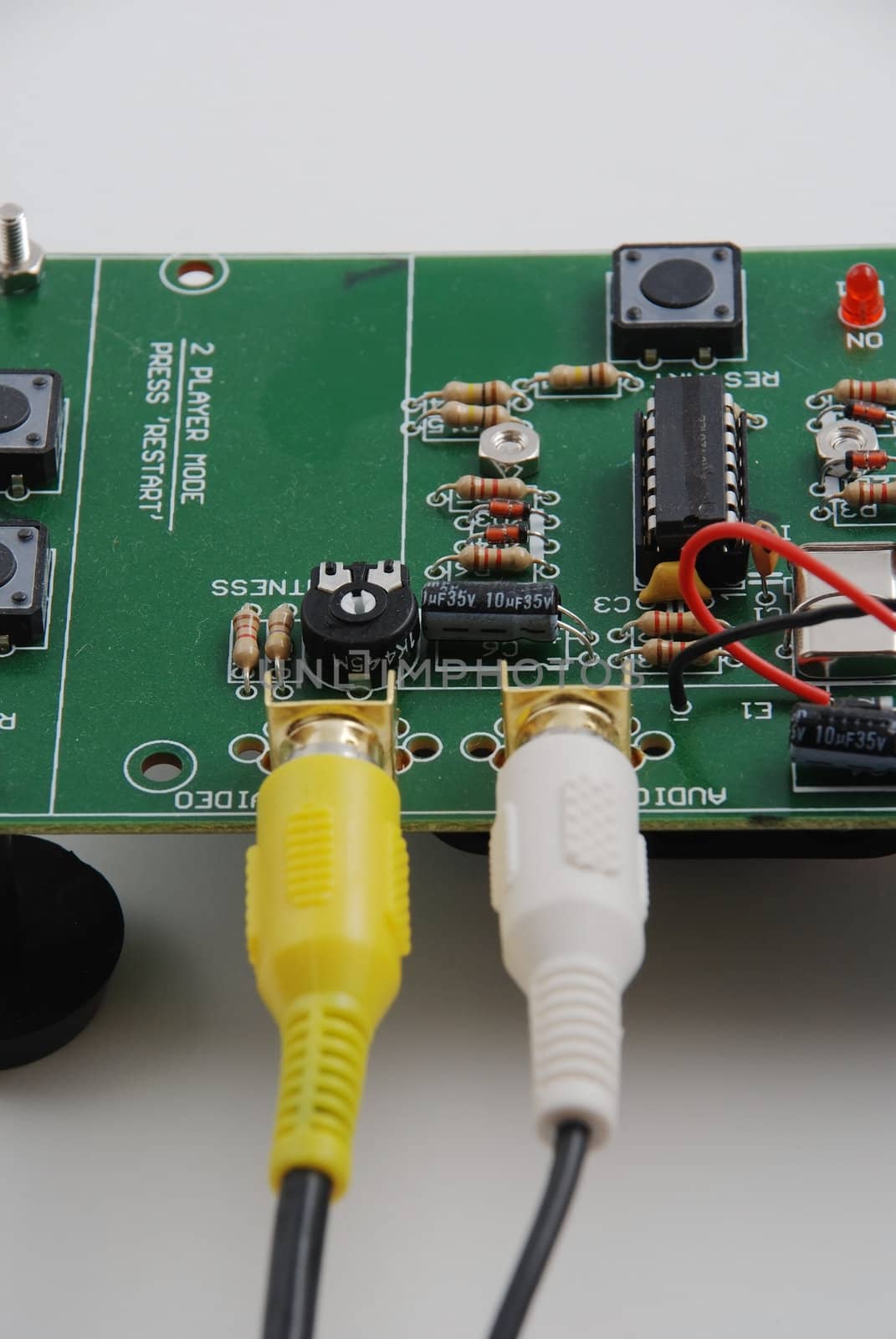 Stock pictures of boards and equipment using electronic components and connectors