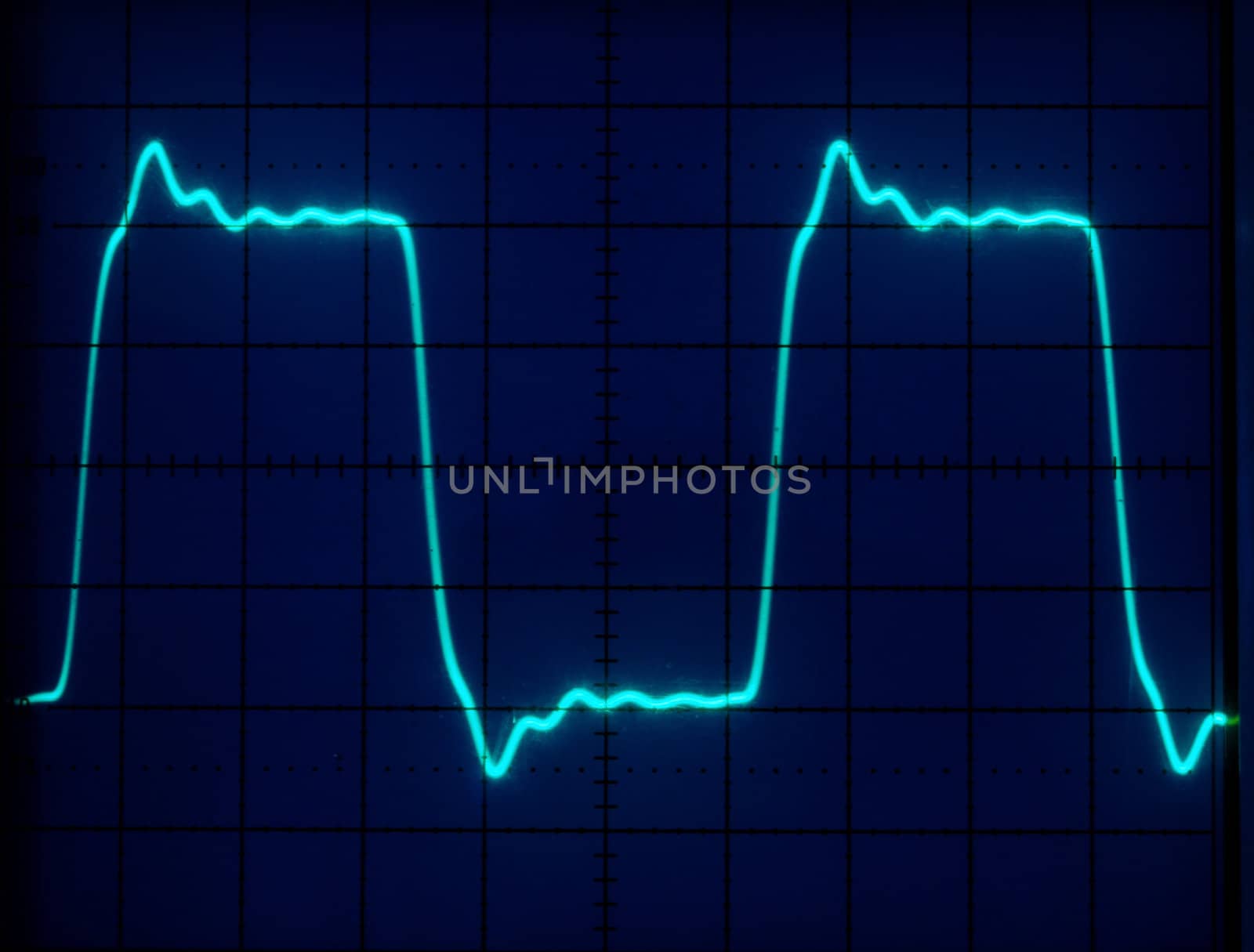 Stock pictures of waveform displays correspondig to several electrical and electronic signal for analysis