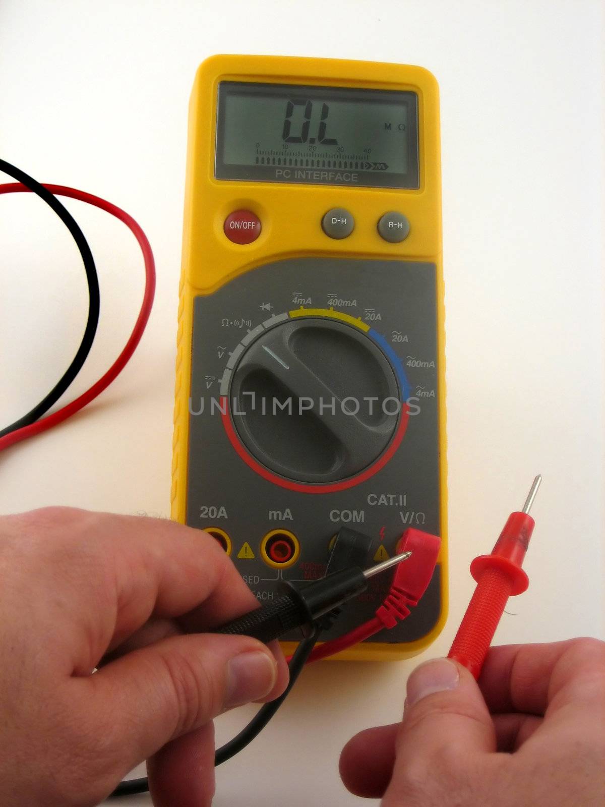 Pictures of an electronic multimeter