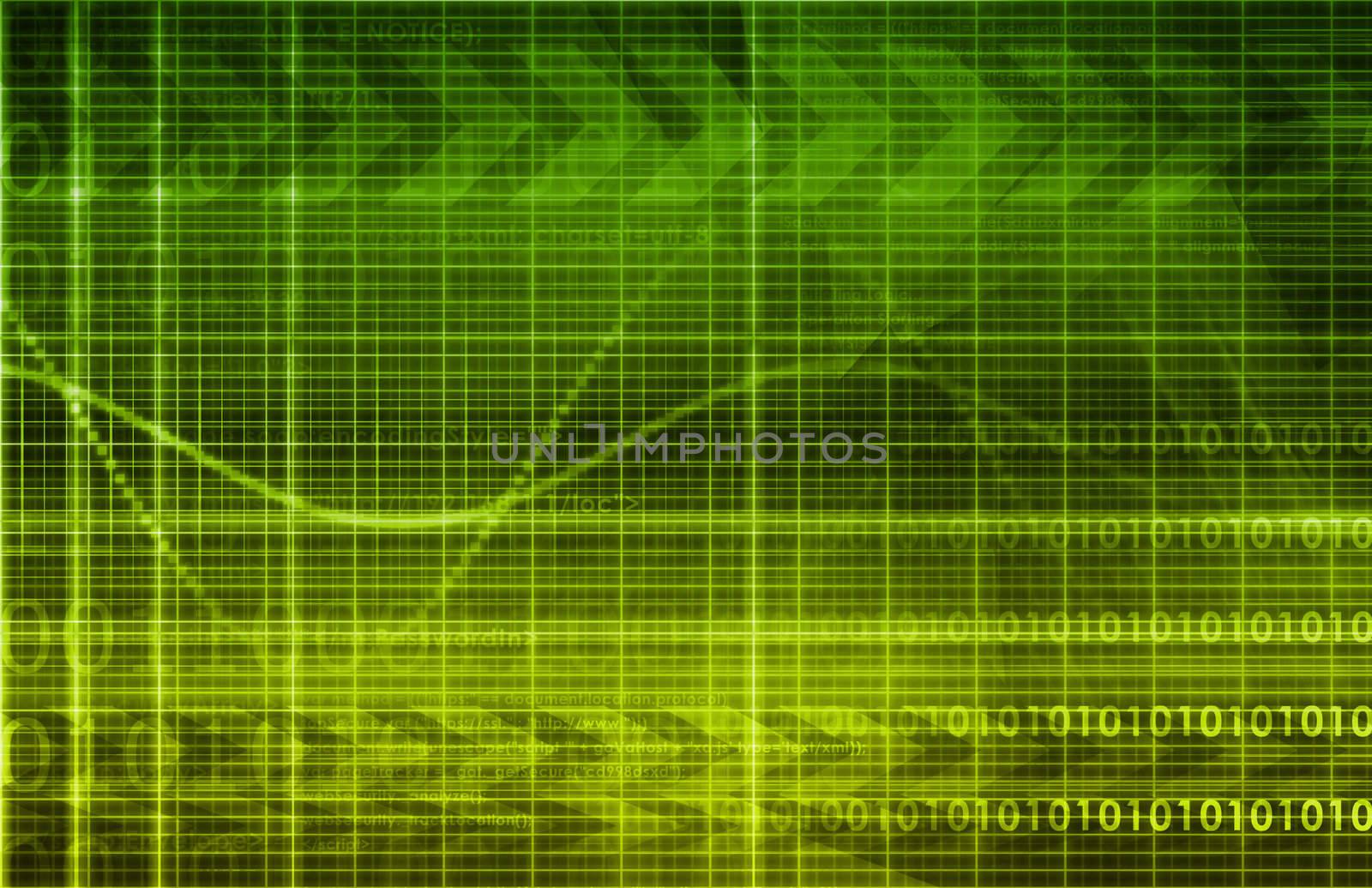 Technology Abstract with Futuristic Lines as Art