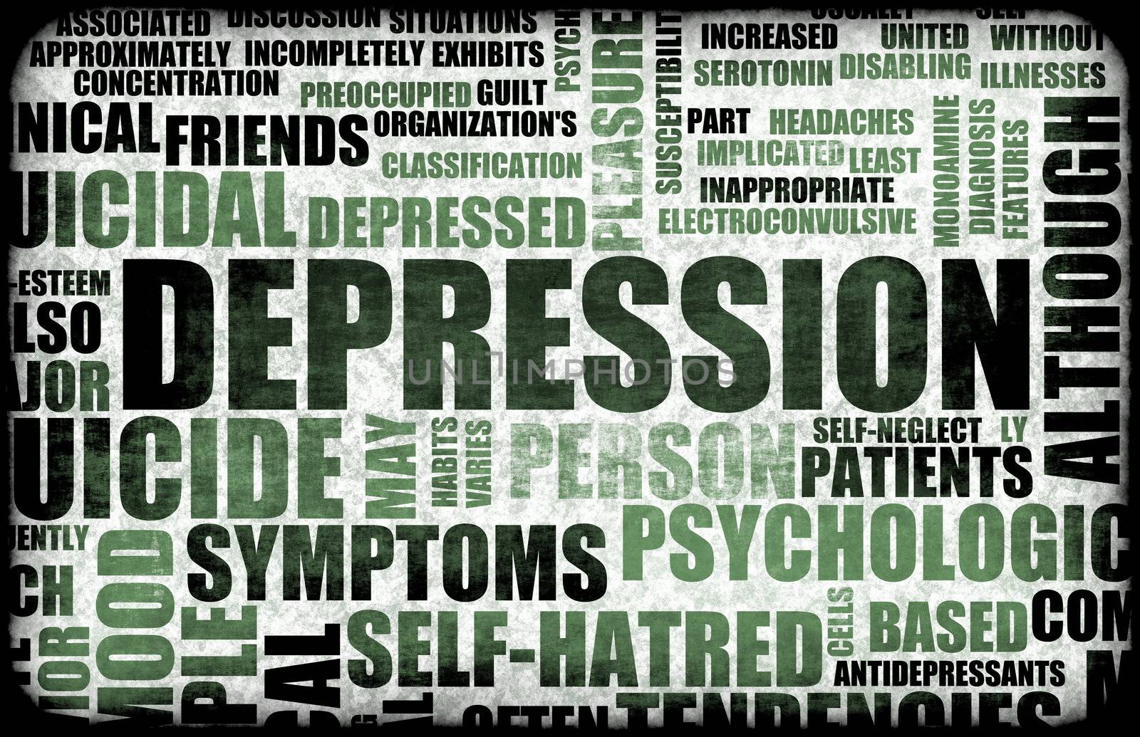 Severe Depression Medical Mental State Background