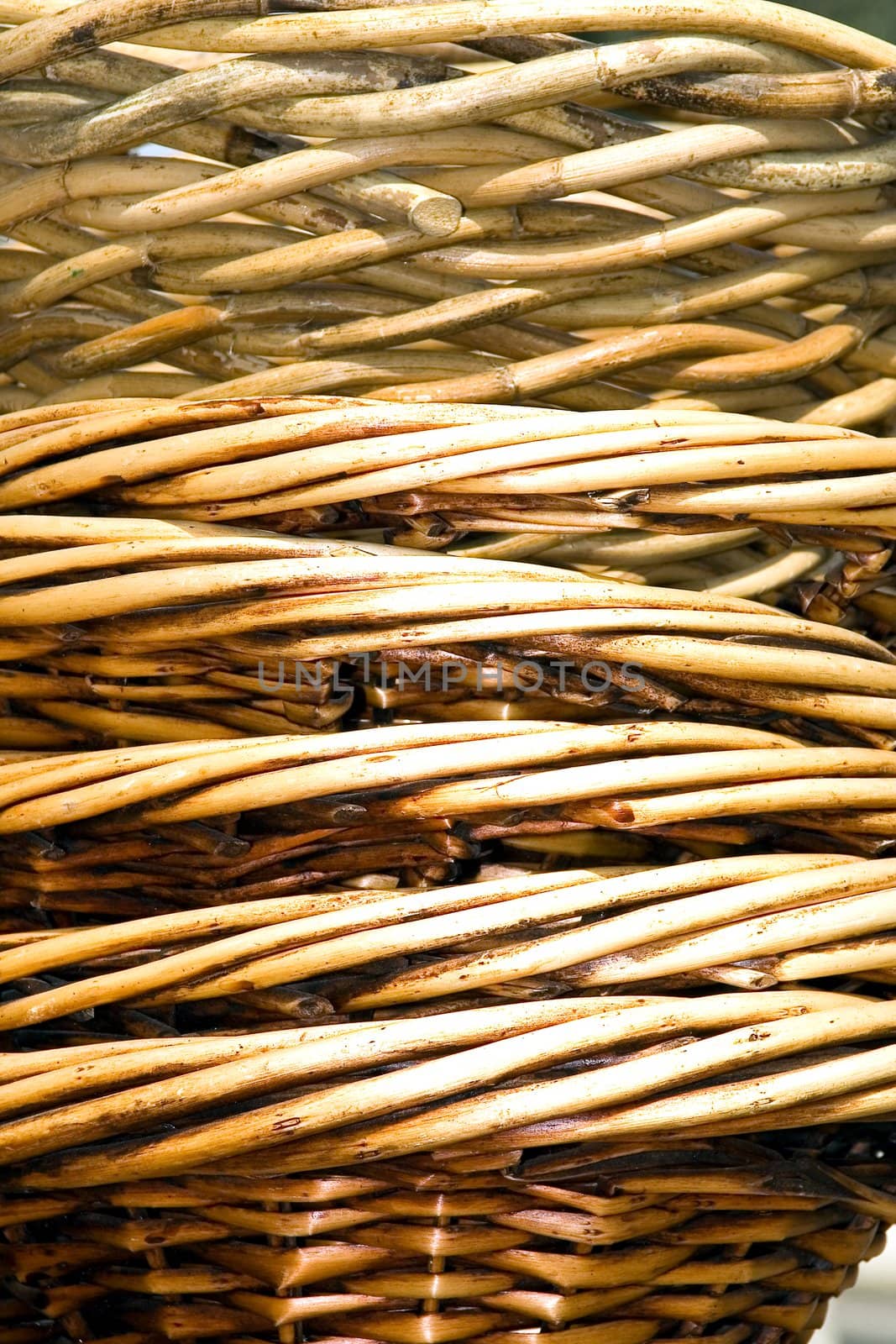 Background formed by the basket weaved from a rod