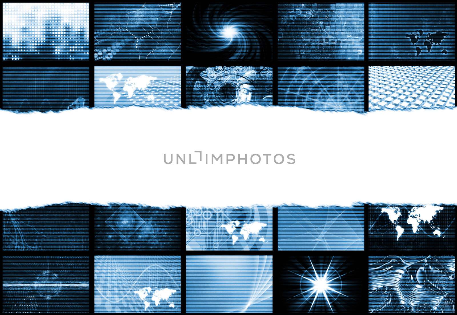 Trendy Digital Abstract With Space for Text