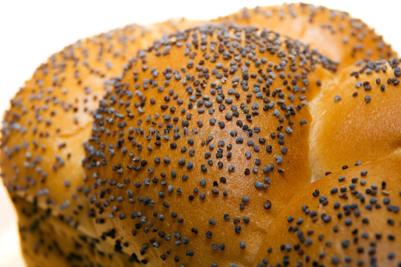 White bread baked from organic flour photographed close up