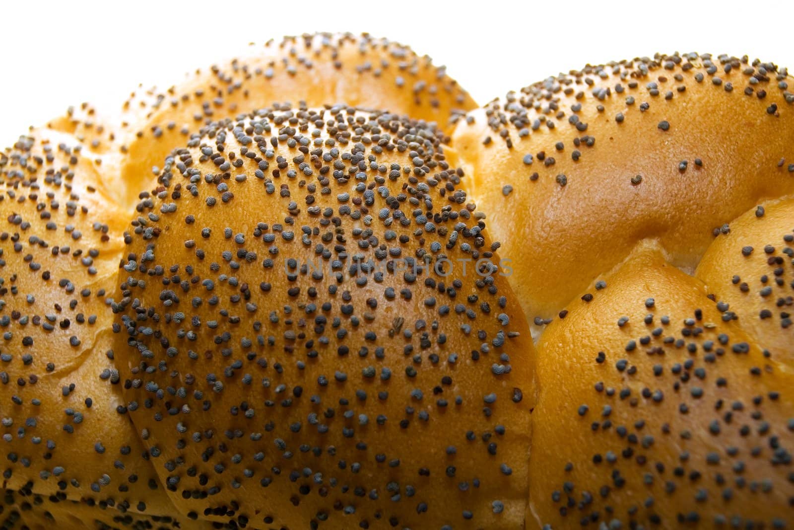 White bread baked from organic flour photographed close up