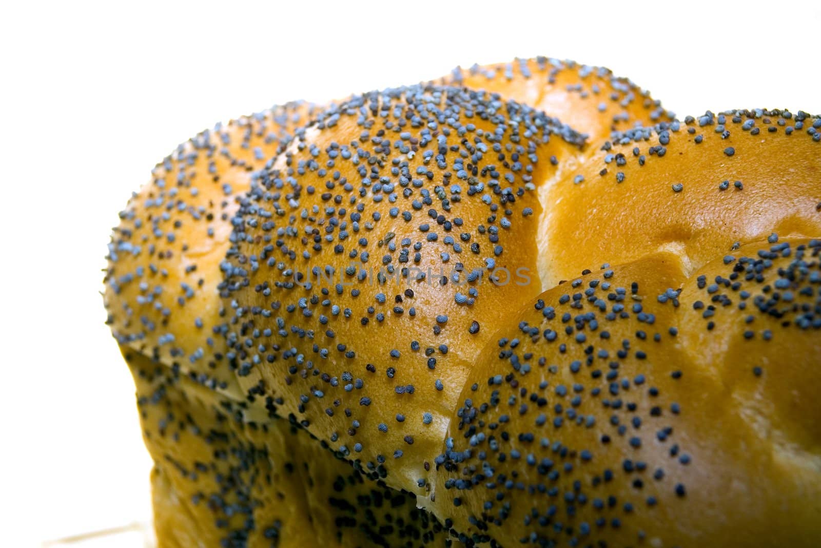 White bread baked from organic flour photographed close up