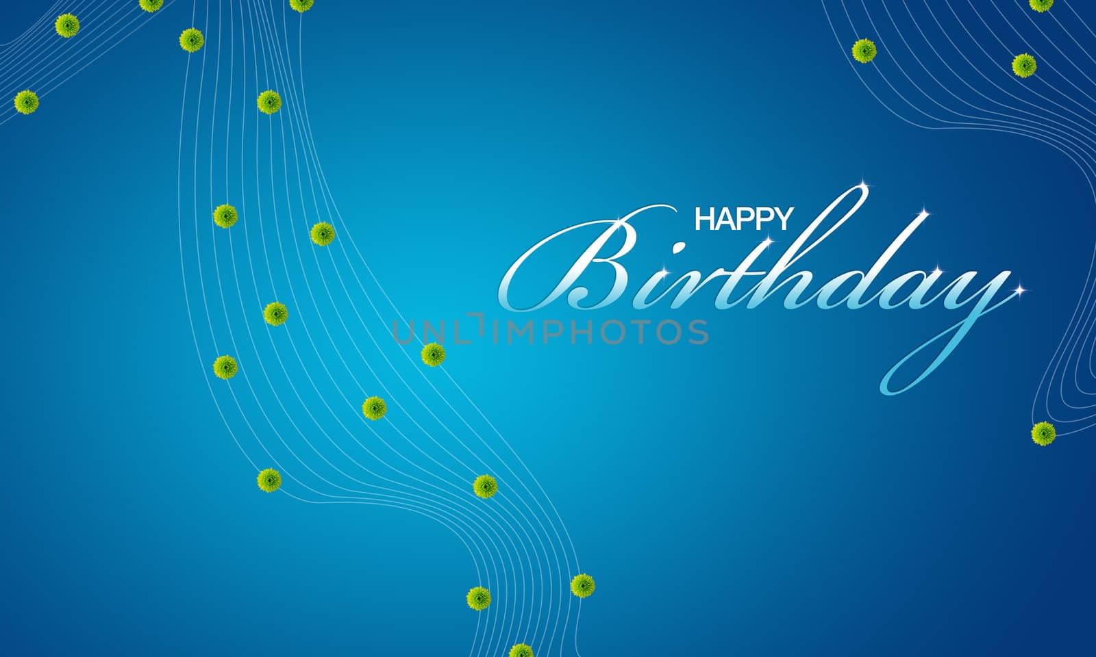 Blue Happy Birthday Card by kbuntu