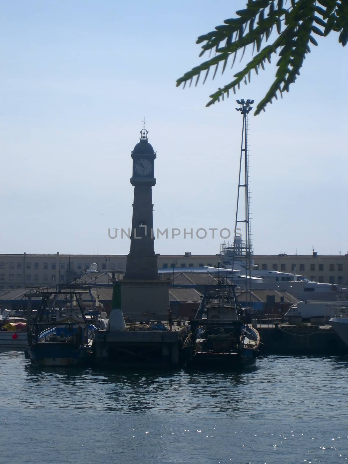 Several pictures of ships in the harbor