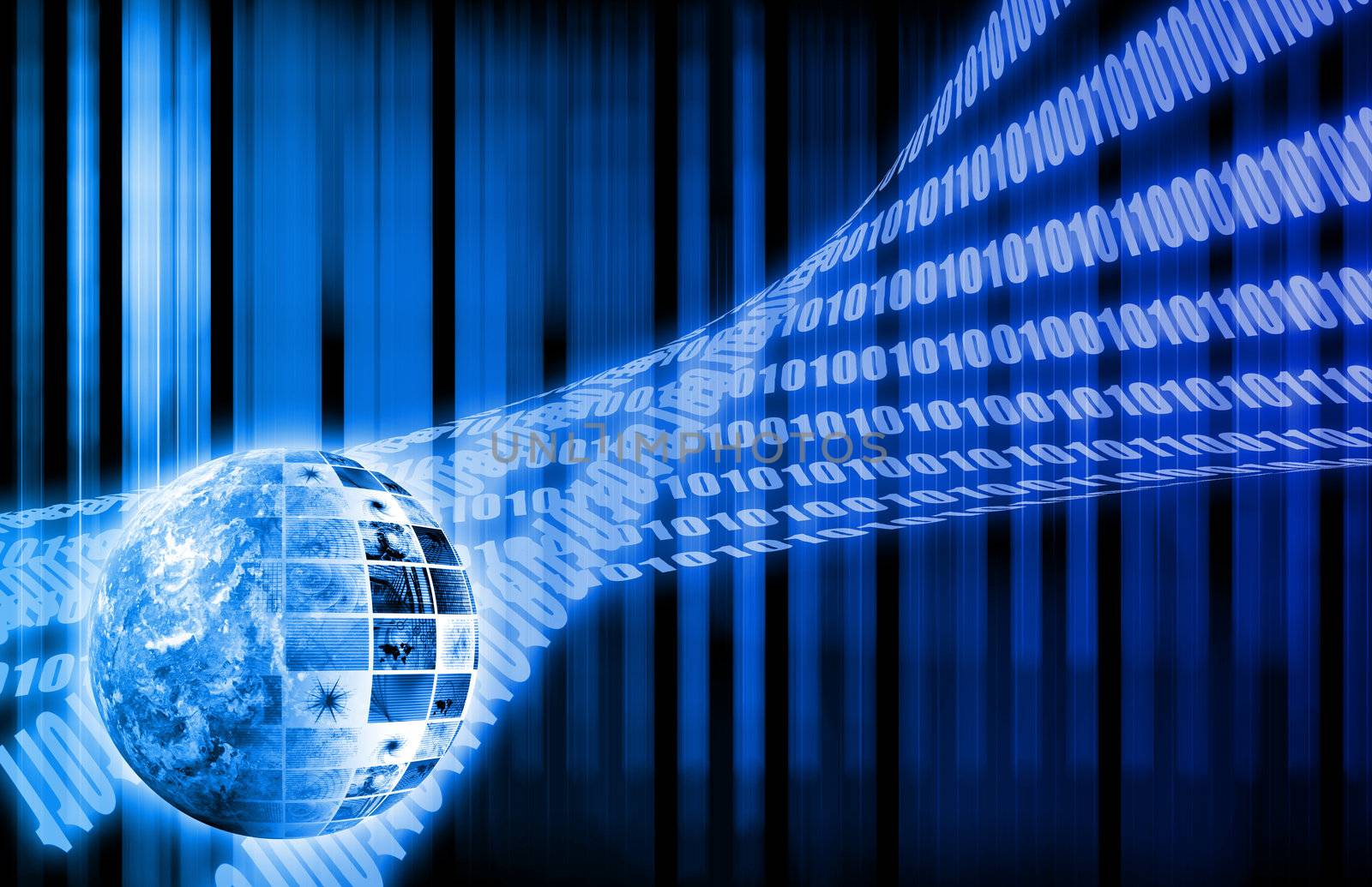 Global Business System Data as Background Wallpaper