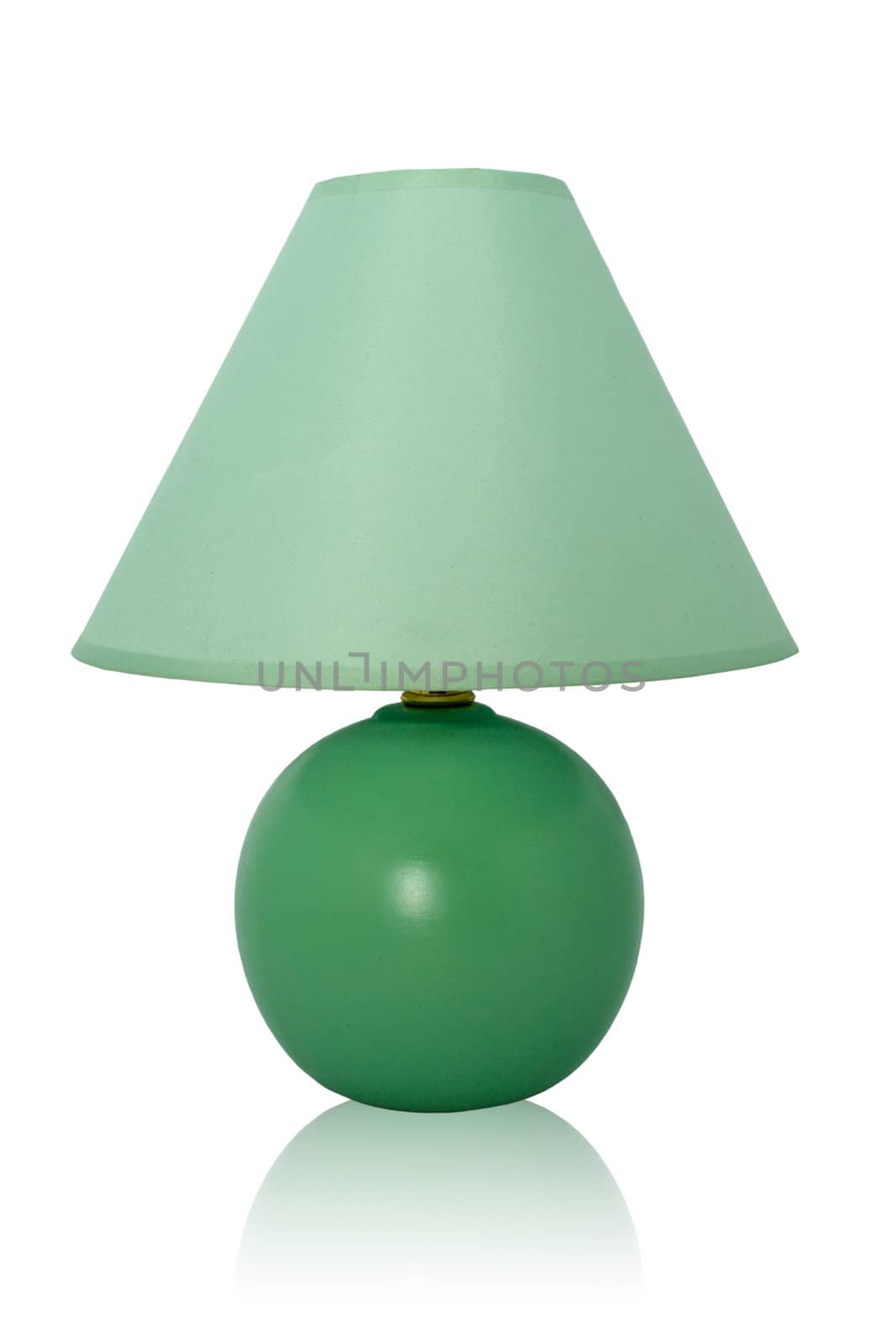 Table lamp on white background