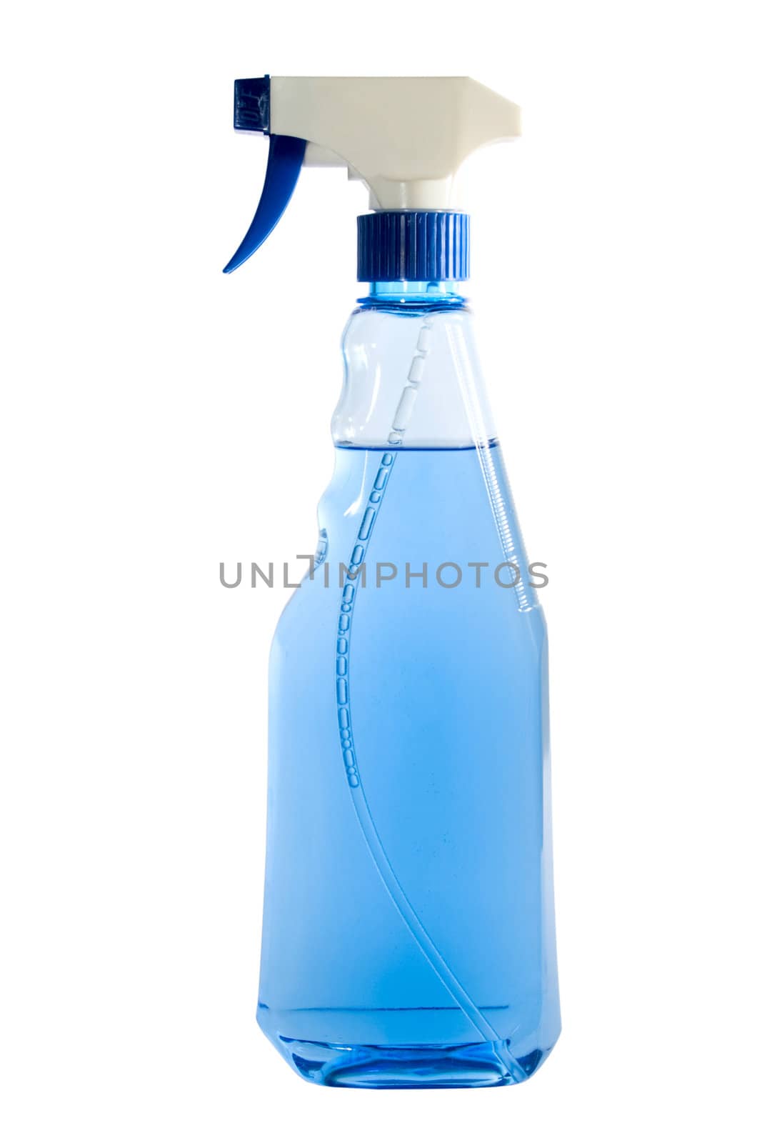 abstergent in plastic bottle isolated on white background