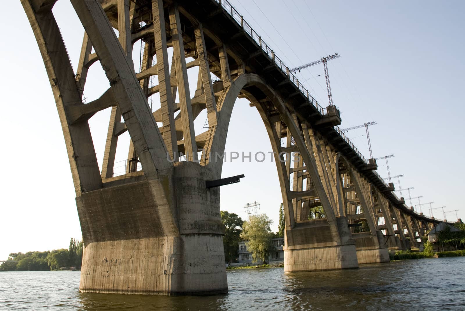 railroad bridge over Dnepr rever in Dnepropetrovsk