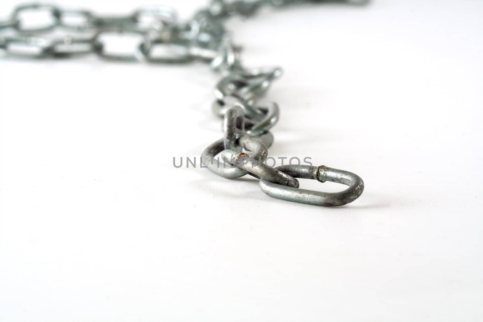 Iron chain on a white background