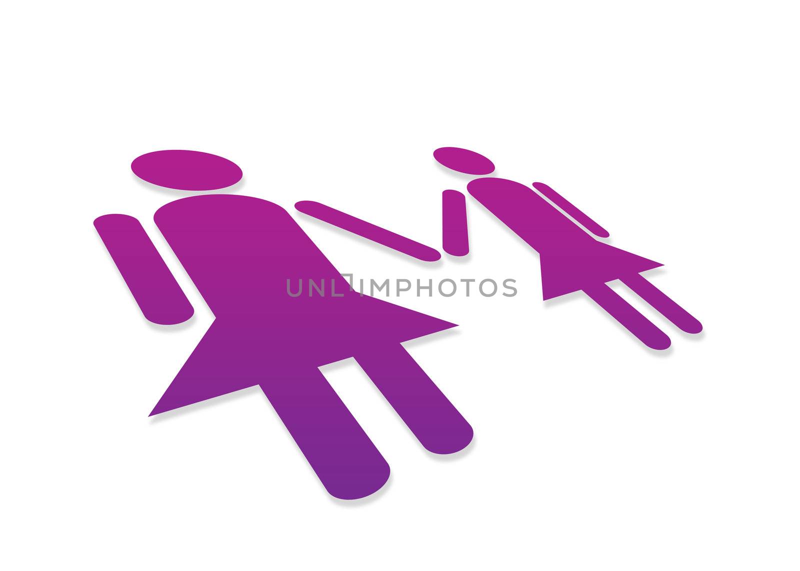 High resolution perspective graphic of a lesbian couple.