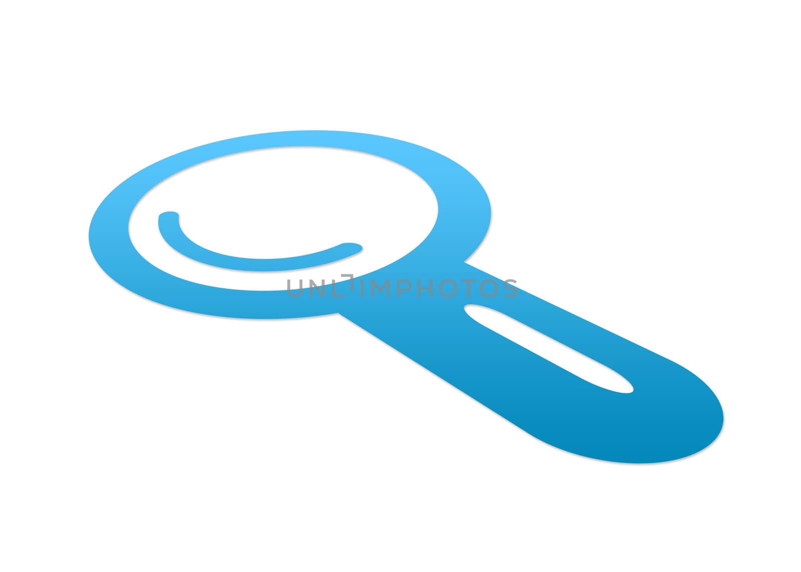 High resolution perspective graphic of a magnifying glass.