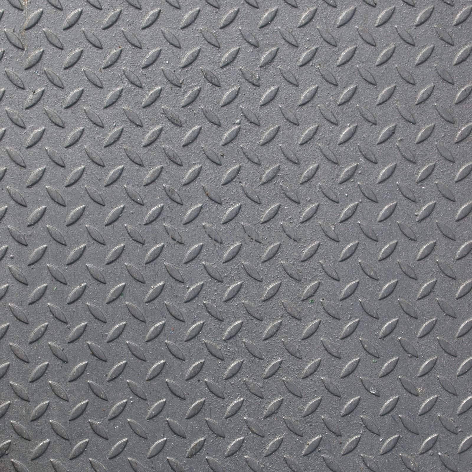 Diamond steel plate useful as a background
