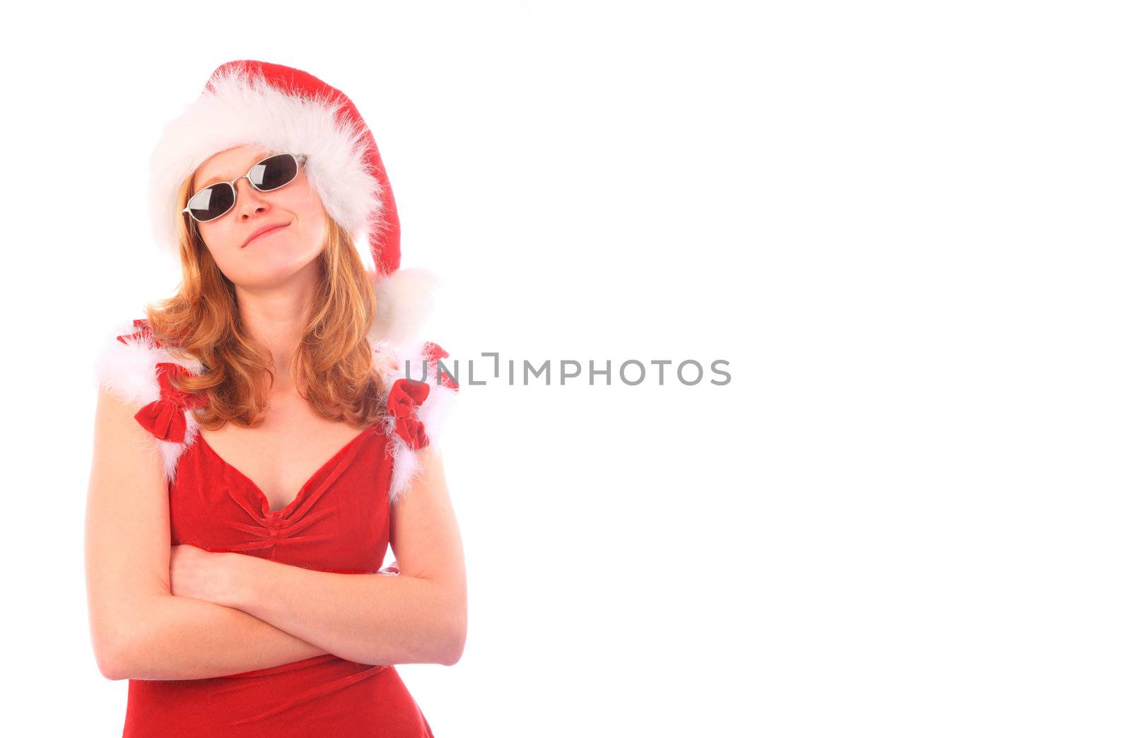 Miss Santa is a Cool Girl - Rectangle Crop by PixBox