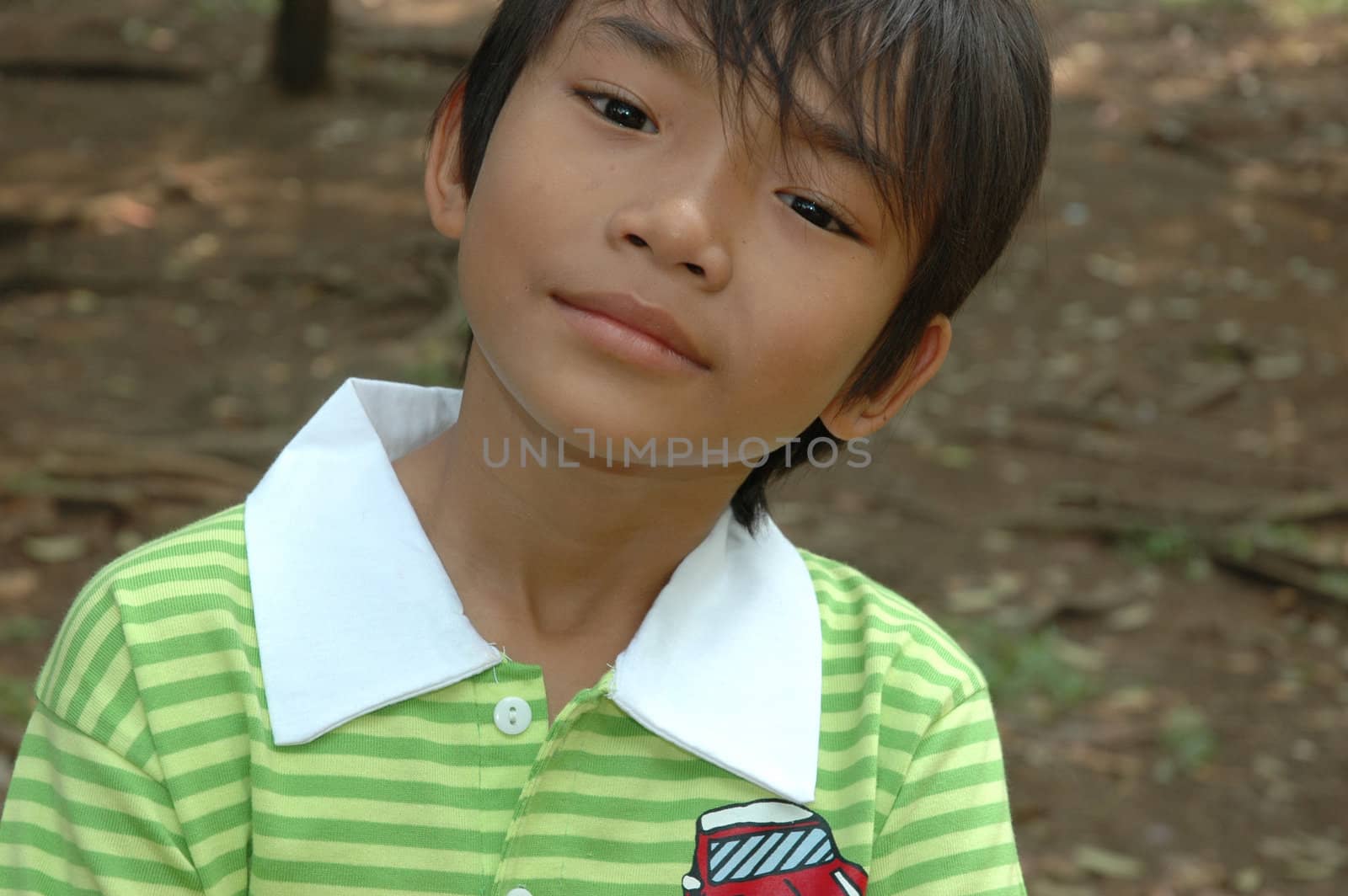 little boy with nice and cute face expression