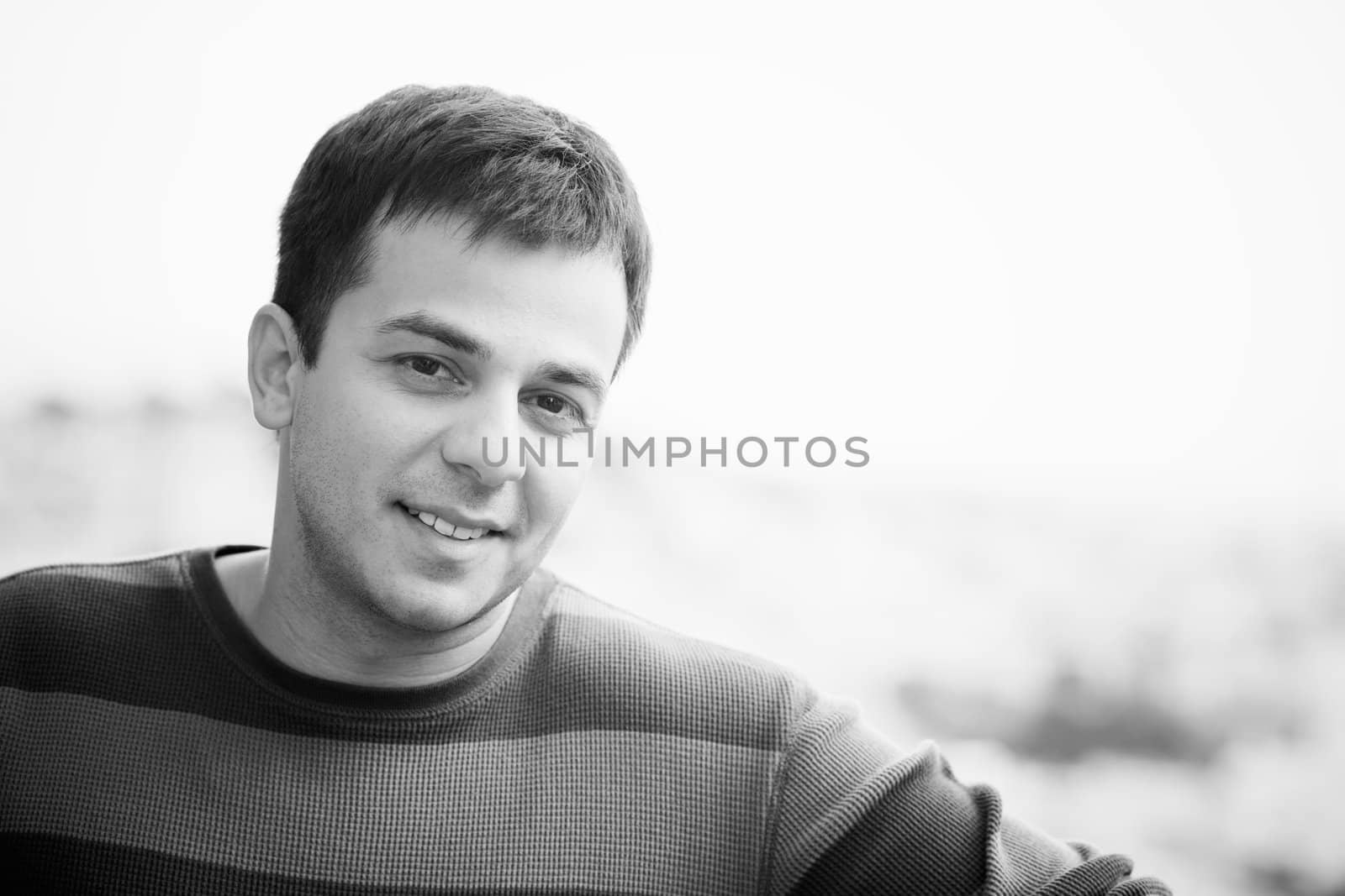 Portrait of a Smiling Indian Male Outdoors