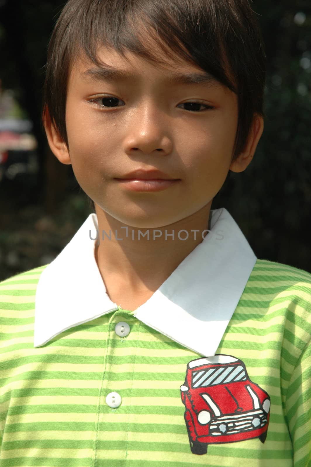 little boy with nice and cute face expression