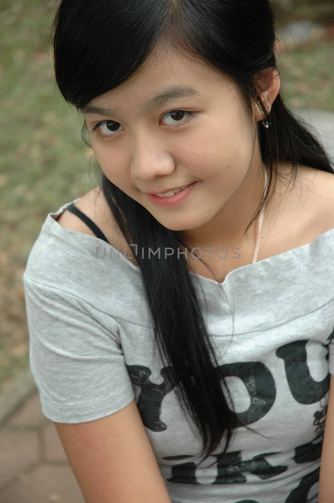 young asian lady with nice smile expression